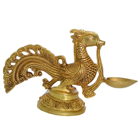 Brass Cock | Murga Oil Lamp Deepak 1.72kg
